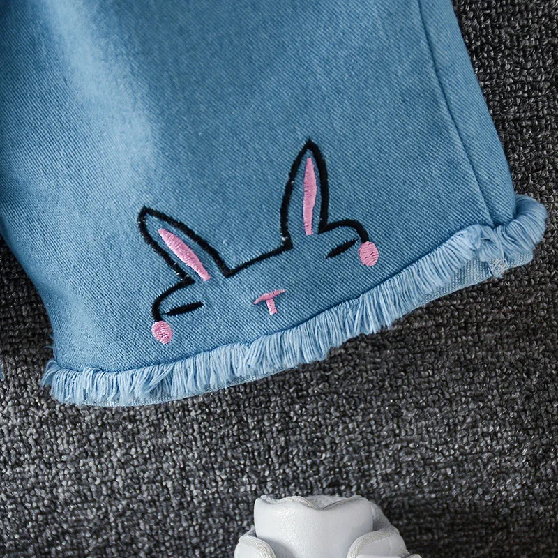 Летние комплекты одежды для маленьких девочек хлопковая Повседневная Базовая