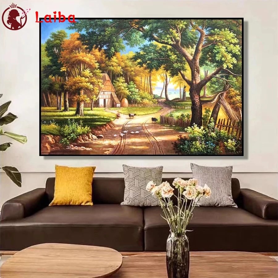 

Алмазная 5D Вышивка «сделай сам», пейзаж природной страны, полный набор для рукоделия, алмазная живопись, вышивка крестиком, Декор для дома