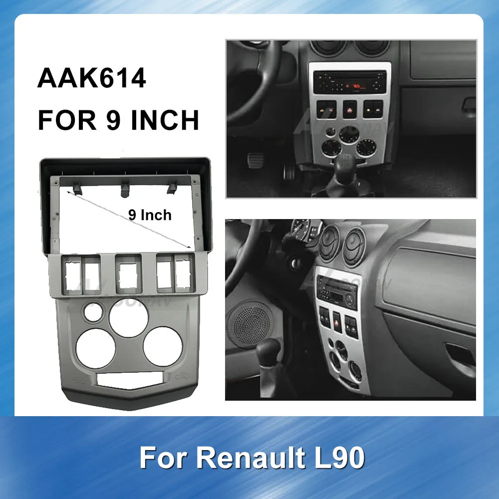 

9 inch Car Auto Radio Panel Dash Kit Installation Frame For Renault L90 car dvd Plastic Frame Fascia