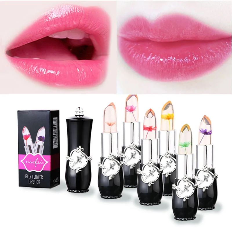 

Transparent Jelly Lip Balm Black Lasting Waterproof Color Change By Temperature Lips Makeup Moisturizing Lipsticks