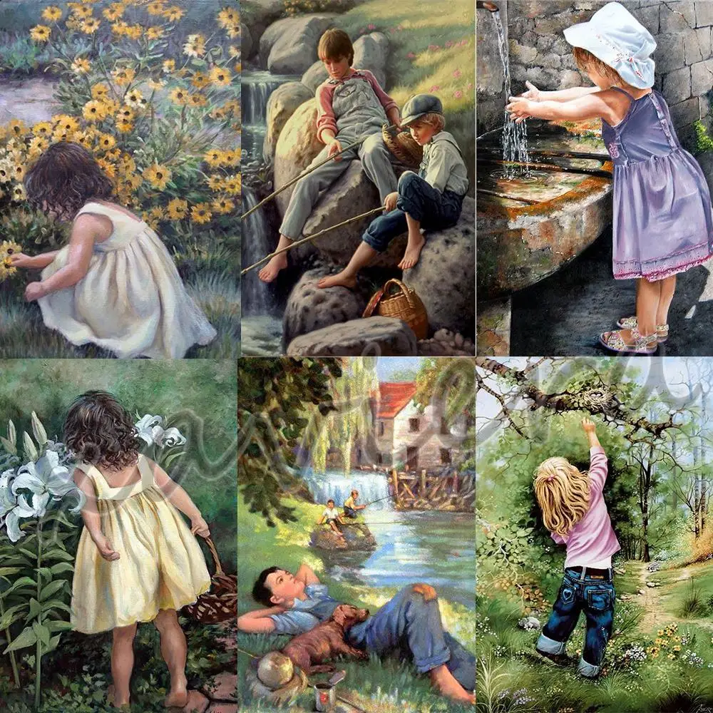 

Diy 5D Diamond Painting Baby Girl Boy Full Round Square Drill Rhinestone Mosaic Embroidery Kit Rhinestone Cross Stitch Craft