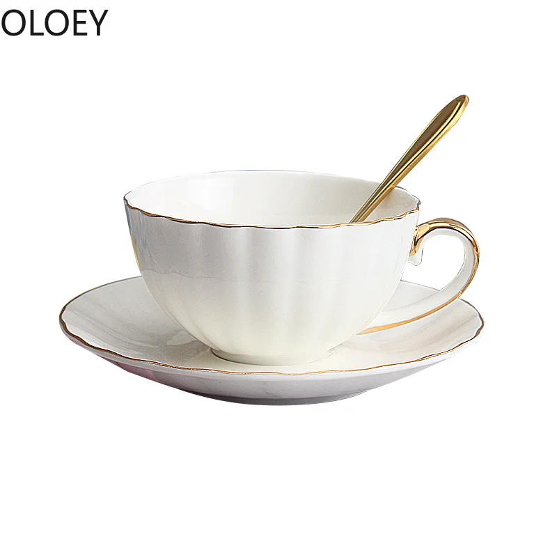 Роскошная кофейная кружка с золотым керамическим цветком чайная чашка из Китая