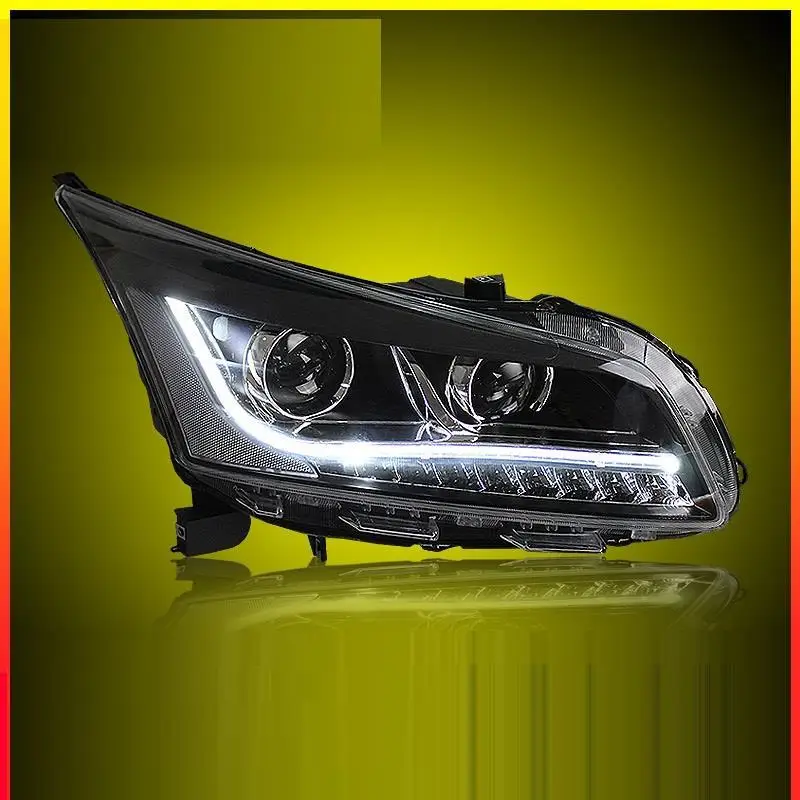 Бегущие Neblineros боковые поворотники Drl наружные Luces Led Para Автомобильные фары в сборе 15 для Chevrolet Cruze