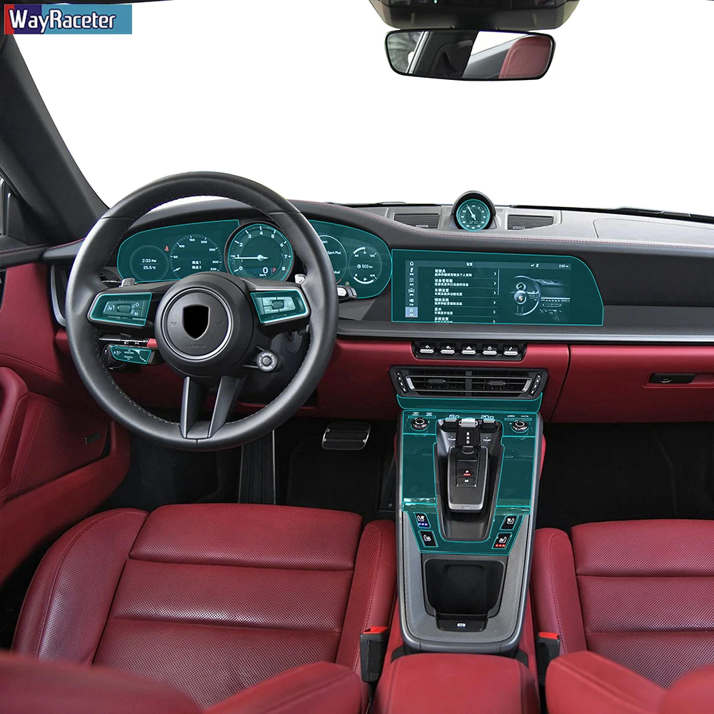 Прозрачная защитная пленка из ТПУ для экрана навигации центральной консоли