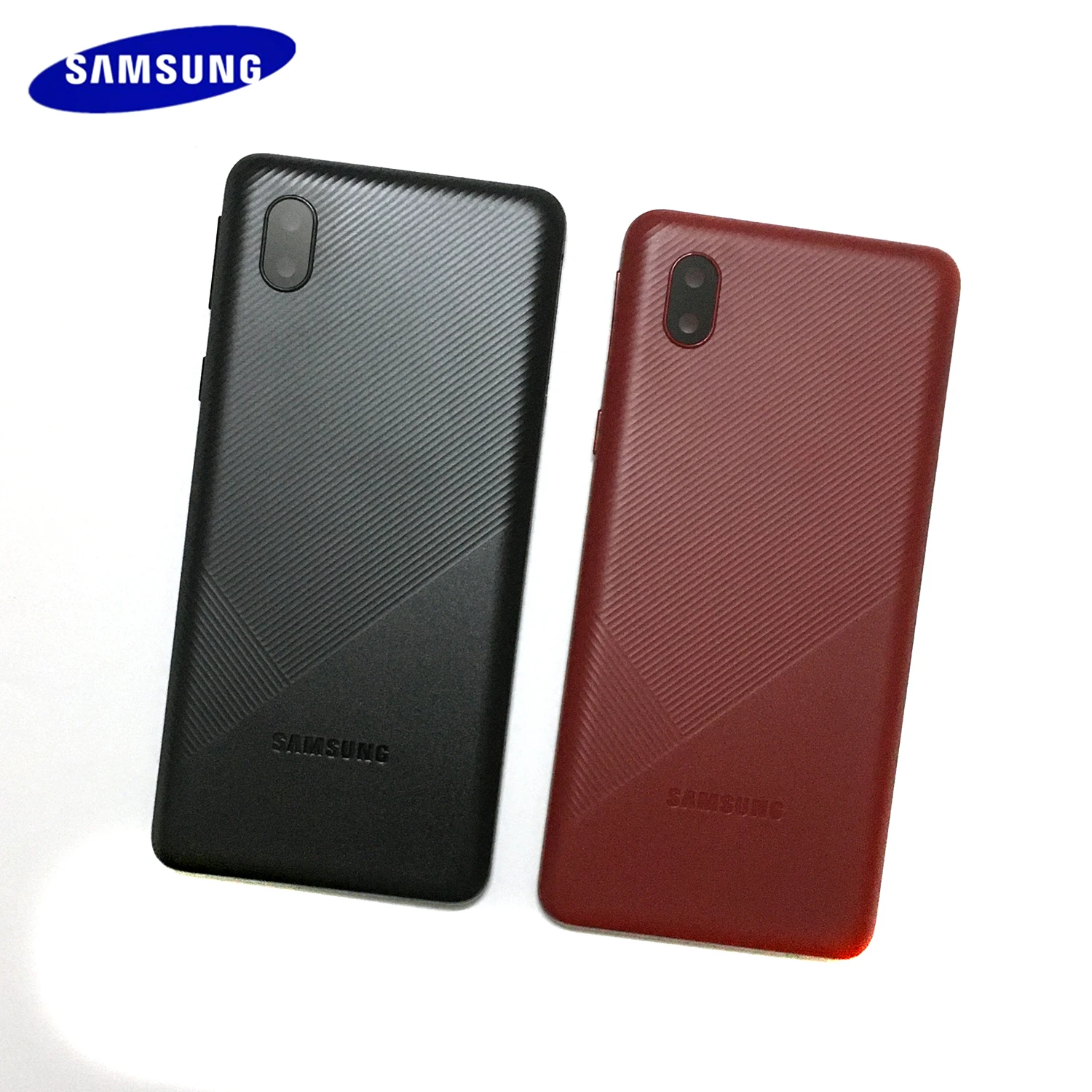 

Чехол для телефона Samsung Galaxy A01 Core A013, 10 шт., задняя крышка батарейного отсека, задняя панель, Крышка корпуса + Корпус объектива камеры