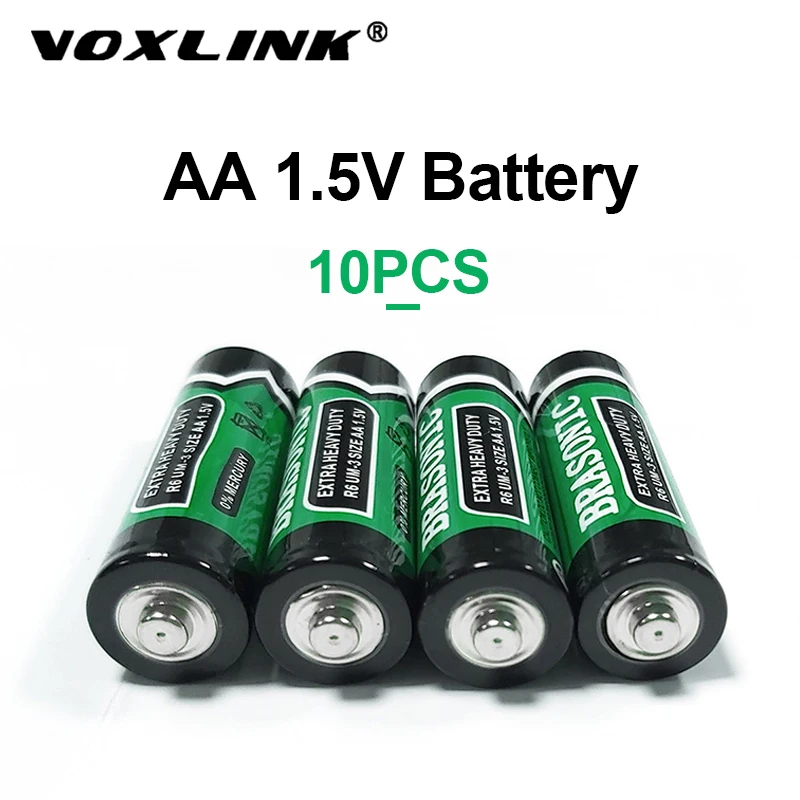 VOXLINK 10 шт. батарейки AA 1 5 В LR6 AM3 E91 MN1500 карбоновая сухая батарея основной