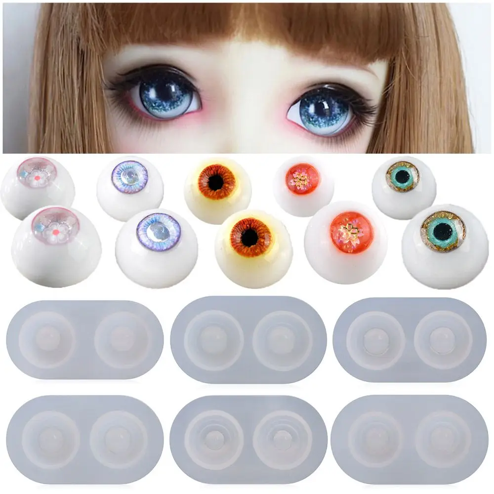 

Креативная искусственная смола, Кристальные полукруглые Глазные яблоки, силиконовая форма для куклы, аксессуары, форма для кукольных глаз