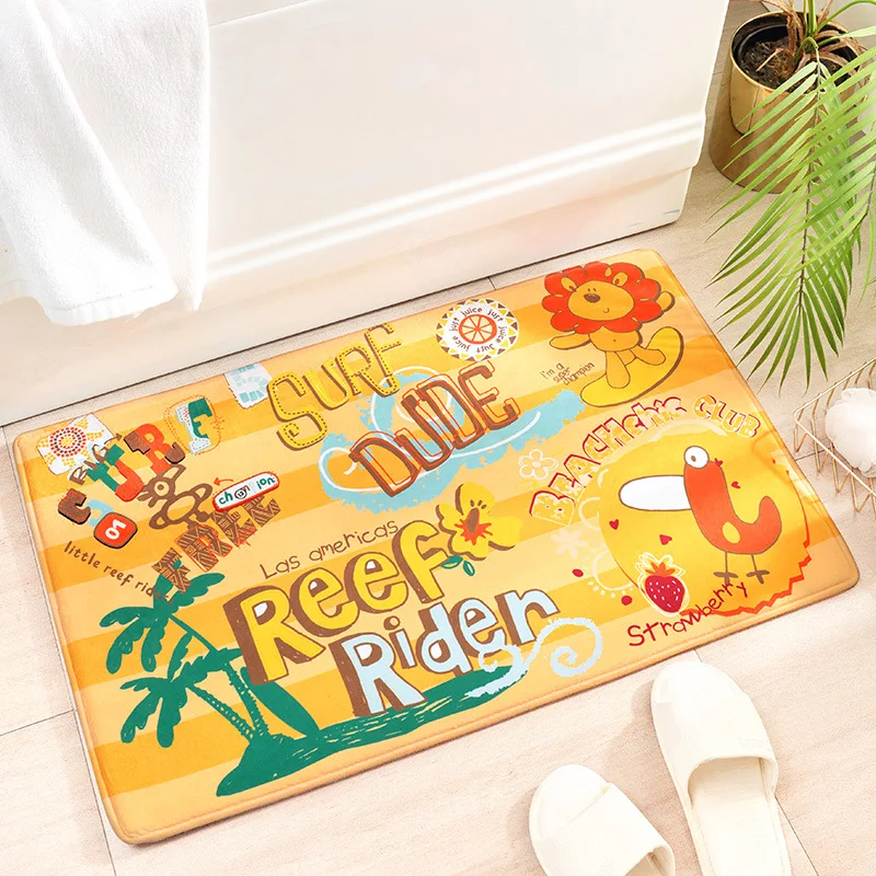 

Cartoon Door Mat Bath Mat Anti-Slip Doormat Absorb Water Floor Mat Carpet Cute Crocodile Entrance Mat Bathroom Hallway Mats