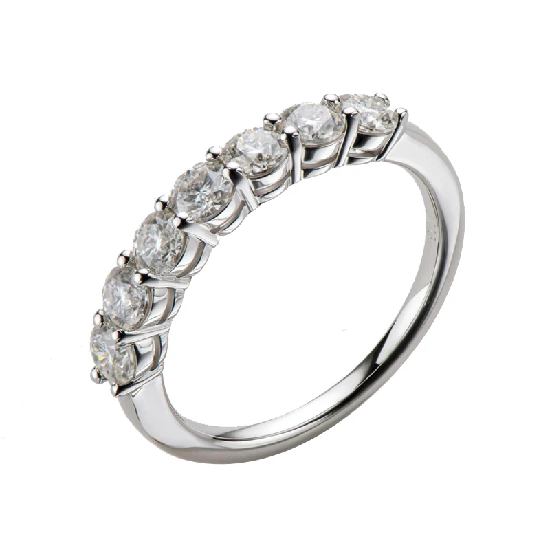 

Fashion and Simple 3mm Seven-Star Row Ring Moissanite Ring Female US 6