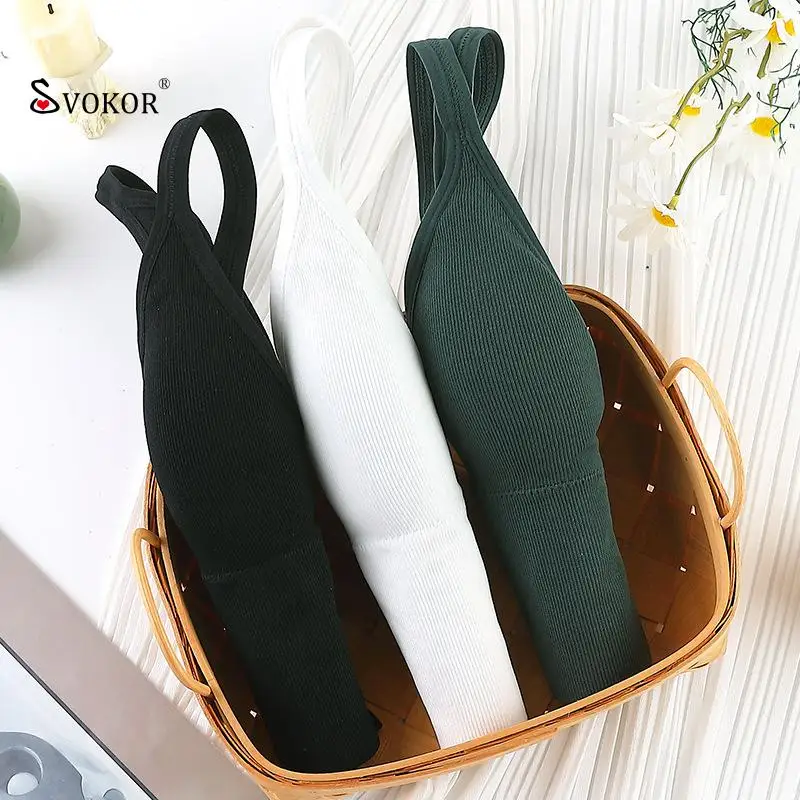 

SVOKOR Sexy Zipper Crop Tops Tube Top Women Lingerie Streetwear Sleeveless Camisole Wireless Sports Comfortable Tank