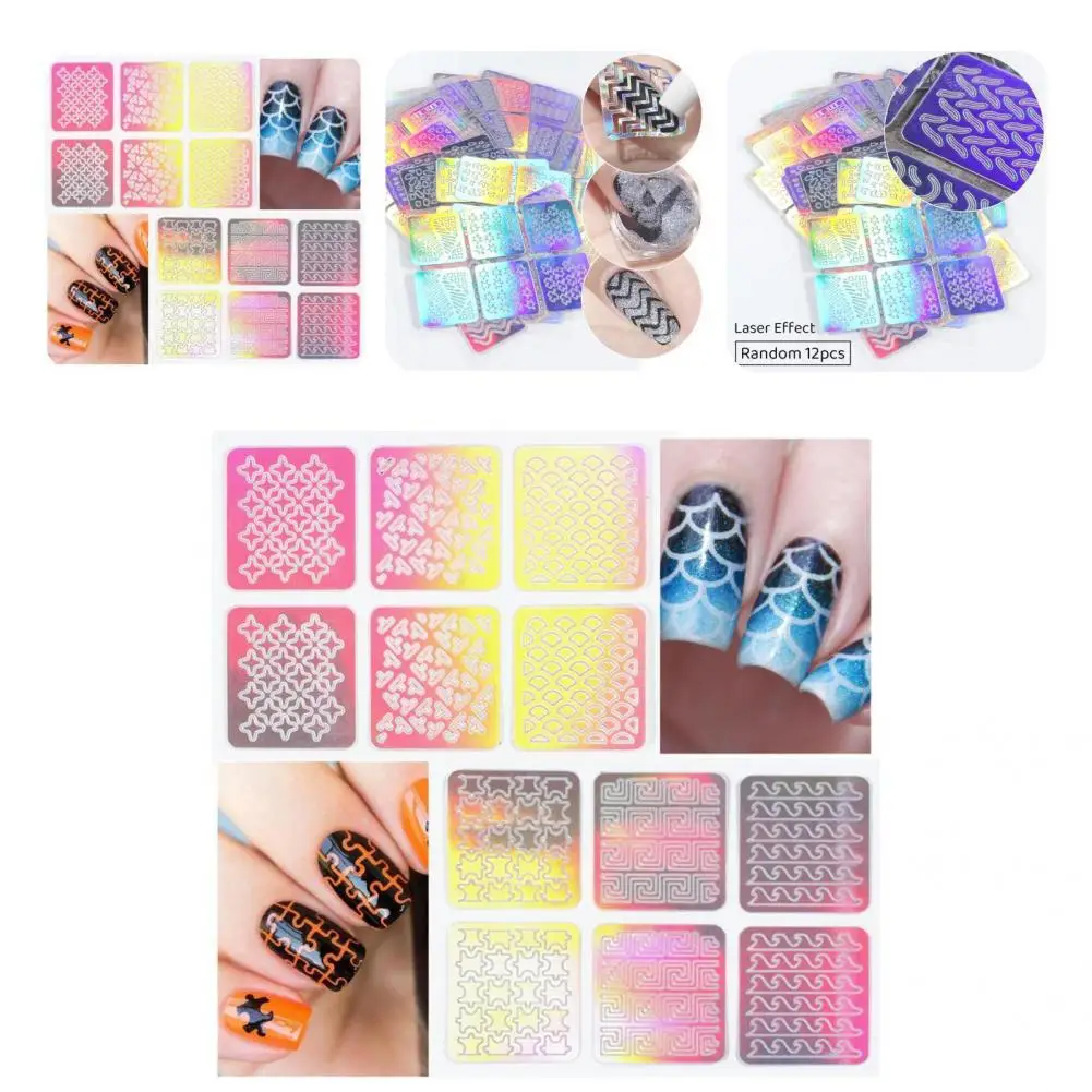 

24Pcs/Set Nail Plates Versatile Portable Reusable Nail Decors Plates Manicure Tool for Salon Nail Template Nail Template