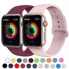 Ремешок для Apple Watch, силиконовый браслет для Apple Watch series 5 4 3 2 1 38  40 мм 42  44 мм