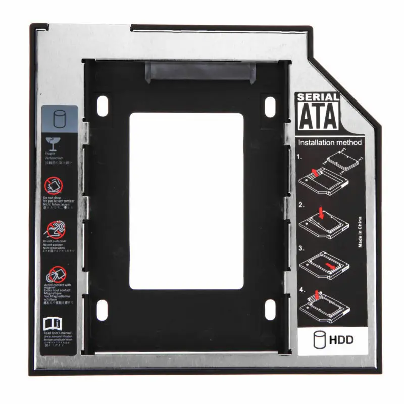 Фото Второй 2-й жесткий диск Caddy 9 5 мм SATA 3 0 для 2 ''SSD чехол адаптер ноутбука CD DVD-ROM Второй 2-й жесткий диск Caddy 9 5 мм SATA 3 0 для 2 ''SSD чехол адаптер ноутбука CD DVD-ROM