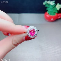 kjjeaxcmy boutique fine jewelry 925 sterling silver natural gemstone pink topaz new female miss woman girl ring