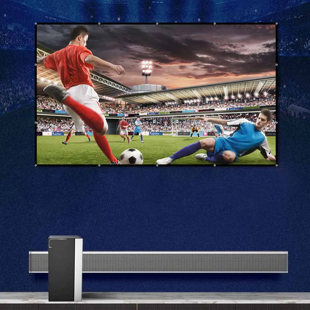 

60 Inches 16:9 Projector Screen Projector Simple Curtain Home Film Outdoor KTV Office Portable 3D HD Projector Screen