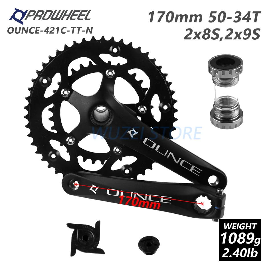 Ажурный механизм для шоссе PROWHEEL Korbowy 50 T 34 53 39 170 мм Korba 110/130 BCD Dolny Wspornik Części|Шатун и