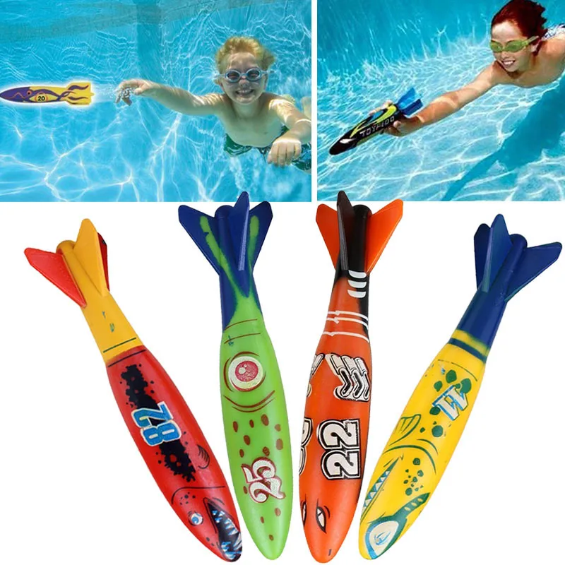

New Children Swimming Pool Diving Game Toy Hot Summer Shark Rocket Throwing Toy Funny For Children Dive Dolphin Accessories Toy