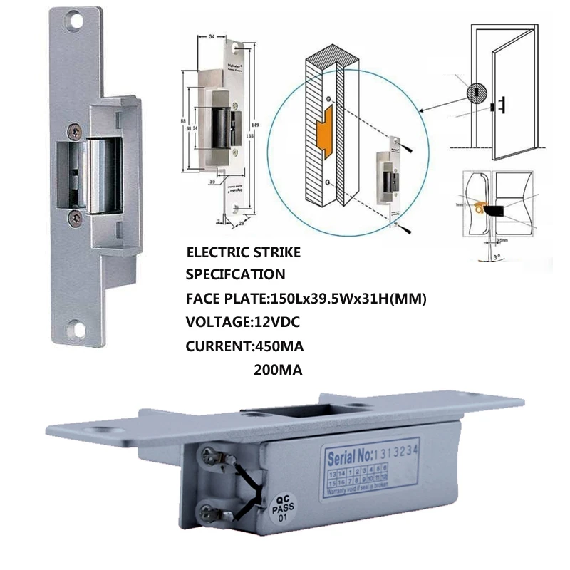 7 дюймов отпечатков пальцев RFID пароль видео домофон дверной звонок без каких либо