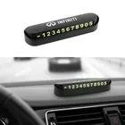 Автомобильный карточка с телефоном для временной парковки номер карты пластина Стикеры для Infiniti FX35 Q50 Q30 эсквайр QX50 QX60 QX70 EX JX35 G35 G37 EX3