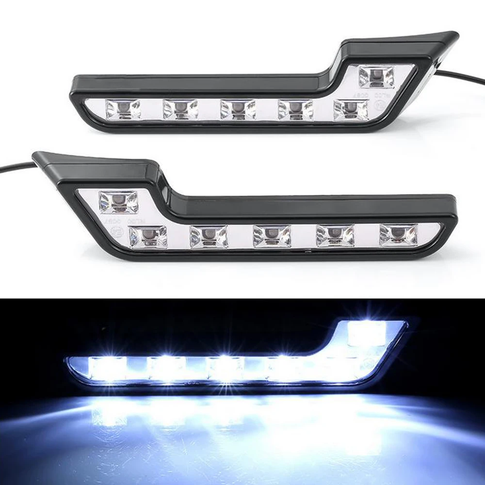 

White Fog lights 12V Waterproof Driving Fog Light Lamp Parts Organic plastics 5600K