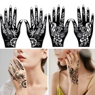 1 пара Рамадан трафарет для татуировки хной Eid Mubarak украшения Временная ручная Татуировка шаблон цветок инструмент для татуировки Eid Mubarak товары Вечерние