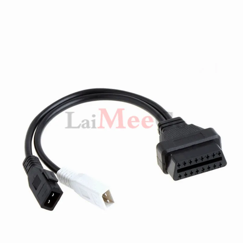 Диагностический инструмент OBDII для AUDI переходник OBD2 16Pin KKL 2P + на 16 Pin VAG