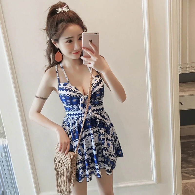 Сексуальный купальник с v-образным вырезом размера плюс для женщин Цельный пуш-ап