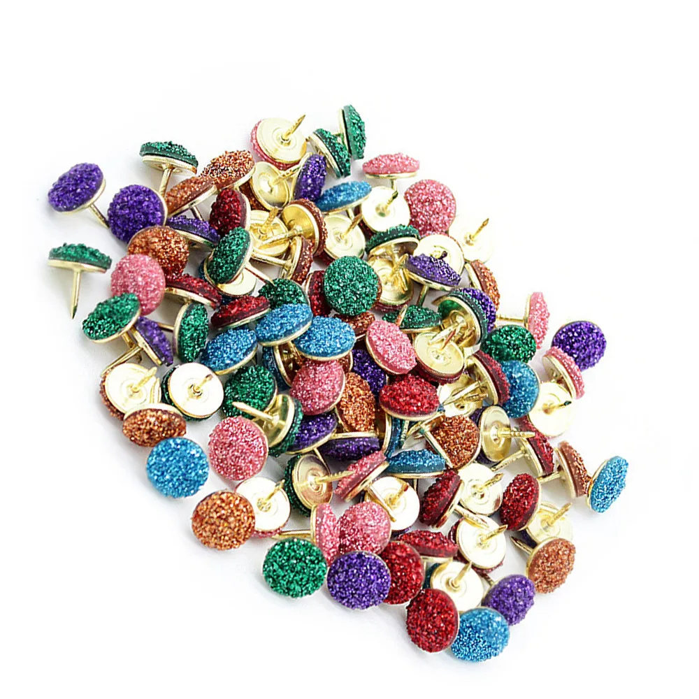 

50pcs Office Decorative Thumbtacks Colorful Push Pins For Home,school Pushpins For Whiteboard, Photos Wall, Maps, Bulletin Board