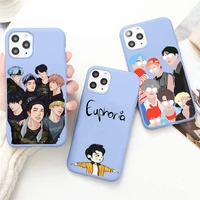euphoria jungkook run ep 33 memes phone case for iphone 13 12 mini 11 pro max x xr xs 8 7 6s plus candy purple silicone cover