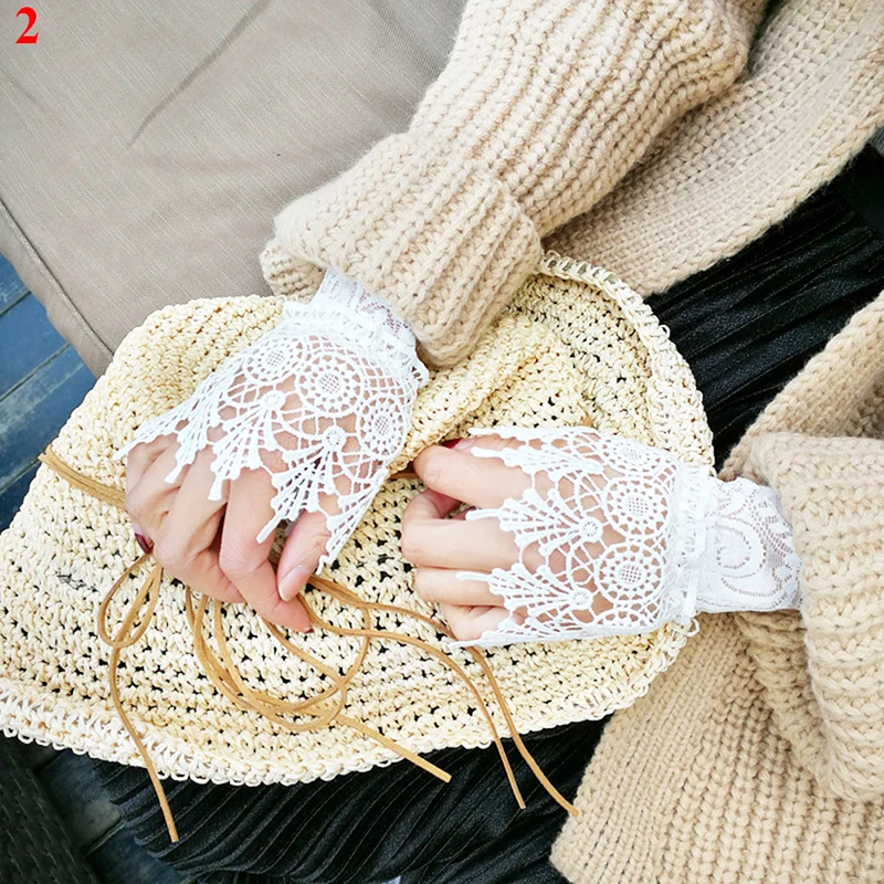 Новинка поддельные Кружевные Полые манжеты ювелирные изделия свитер