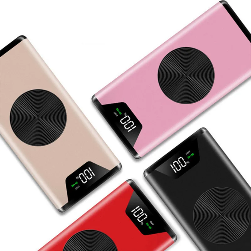 Беспроводное портативное зарядное устройство 30000 мАч быстрая зарядка с 2USB