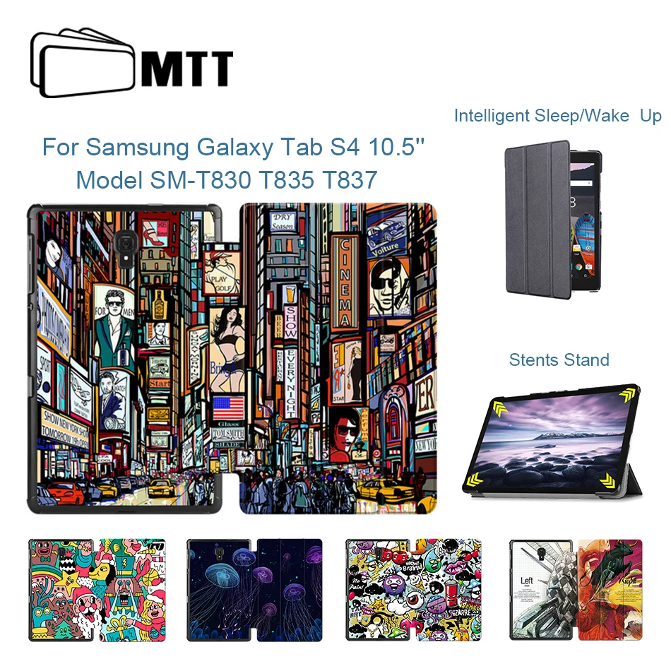 MTT из искусственной кожи чехол для samsung Galaxy Tab S4 10,5 дюймов T830 T835 T837 защитный флип-чехол для планшета