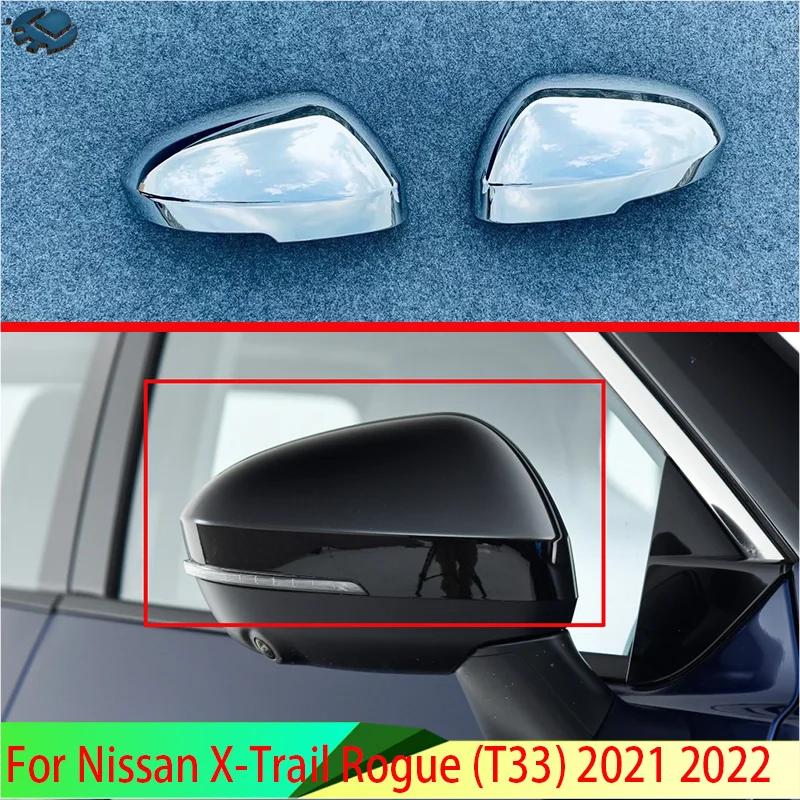 Накладка на боковое зеркало для Nissan X-Trail Rogue (T33) 2021 2022 хромированная накладка