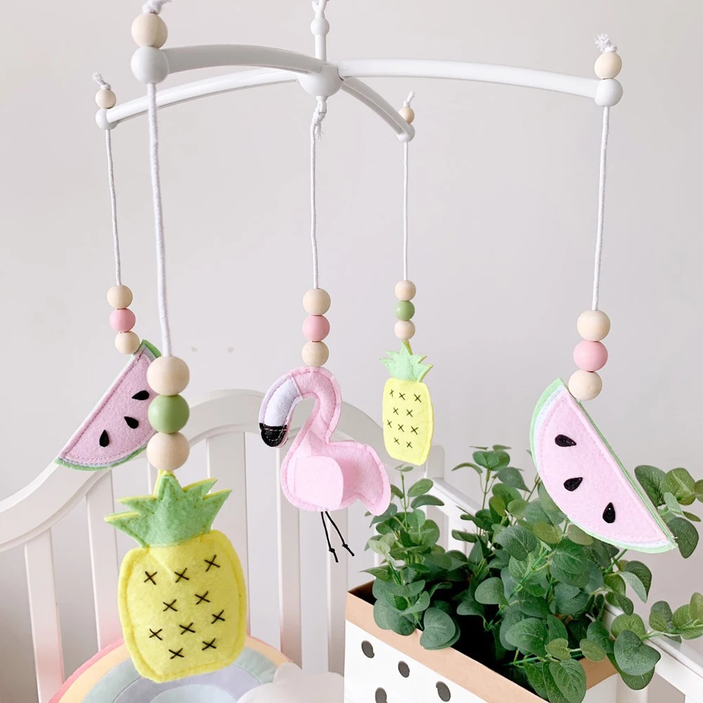 

Baby Mobile Crib Rattles Toys for 0-12 Months Newborn Crib Hanging Bed Bell Hairball Rattles Rotating Holder Arm Room Decoration