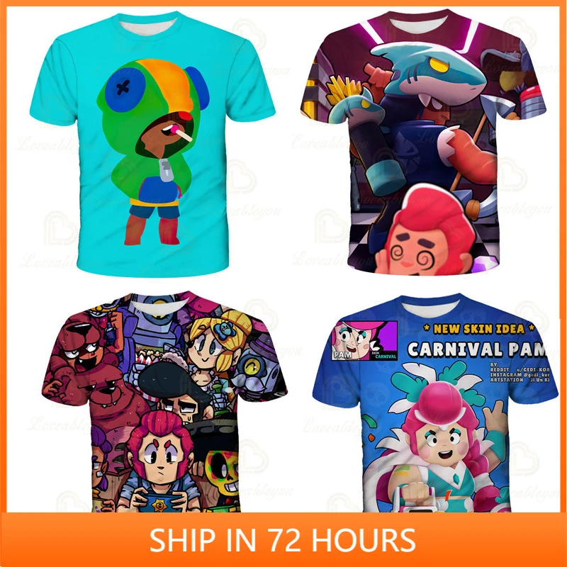 

Colt Nita Barley and Star,Children Cute Crow Shoot Shoot Game 3D Tshirt Men Clothing Harajuku Shirt Kids Leon Tops Boys Girls