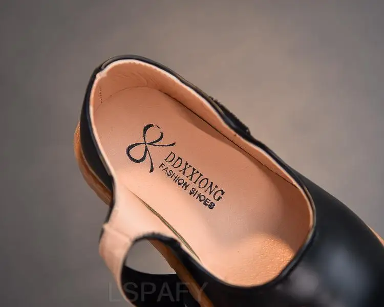 Сандалии для принцесс Минни Маус кожаная простая повседневная обувь девочек