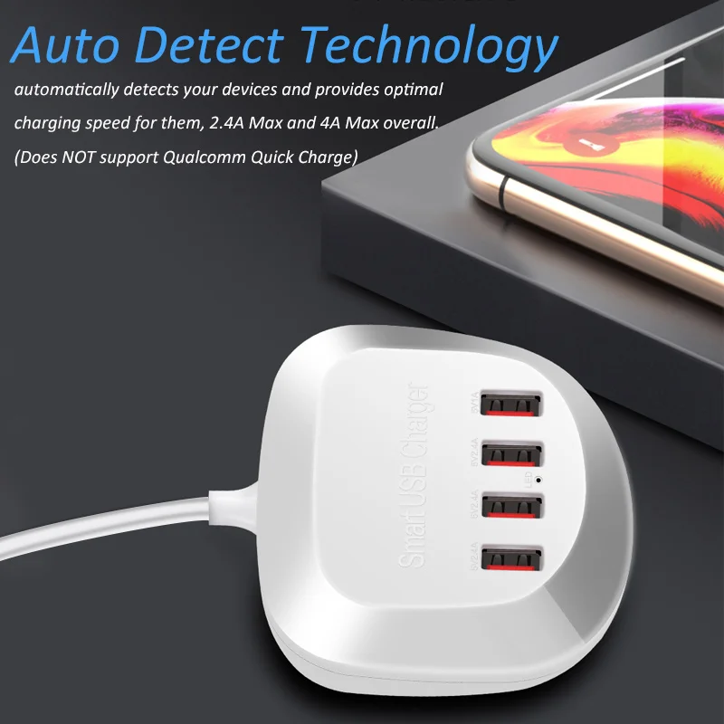 Дорожное зарядное устройство ce rohs автомобильное usb для быстрой зарядки 4 0