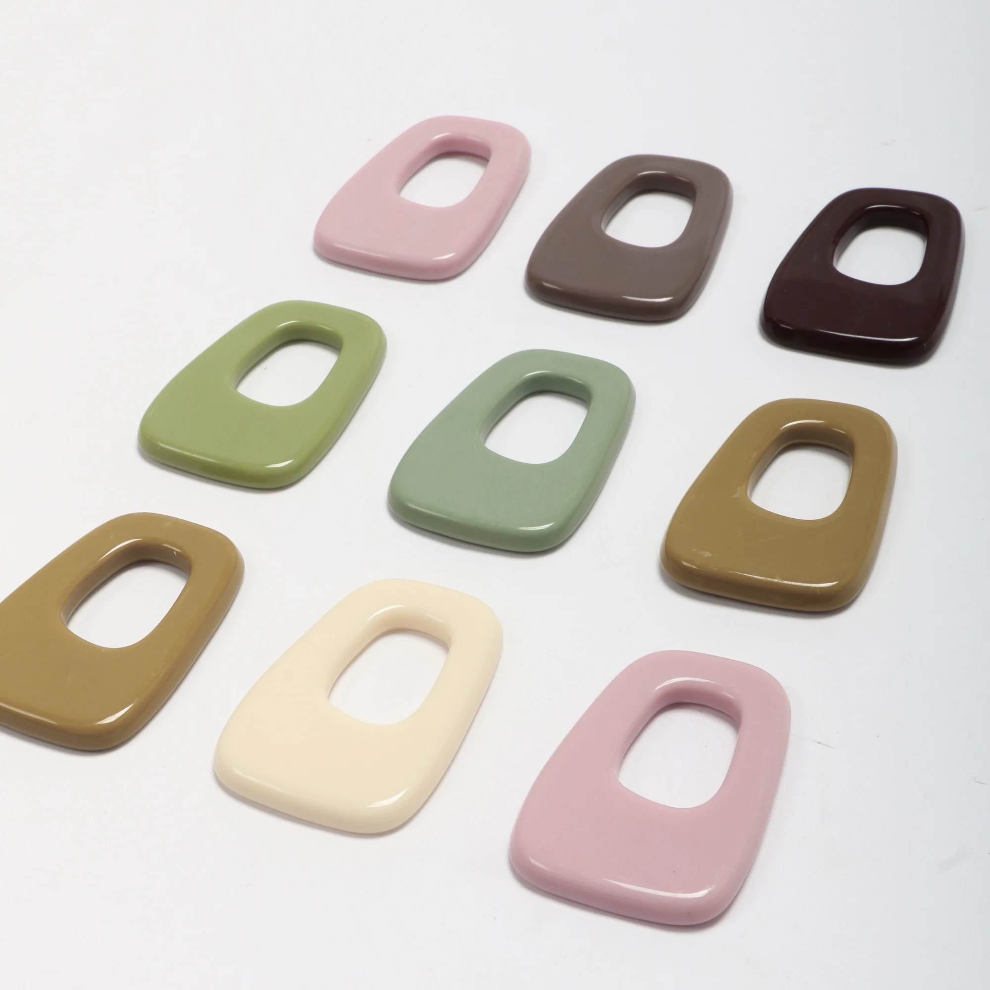 Негабаритные авокадо Зеленые Нерегулярные Полые Акриловые накладки для волос DIY