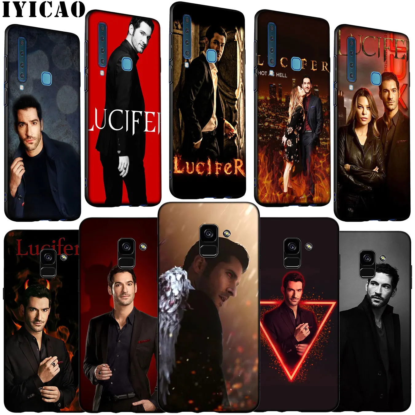 Американский чехол для телевизора Lucife мягкий силиконовый телефона Samsung Galaxy A6 A7 A8