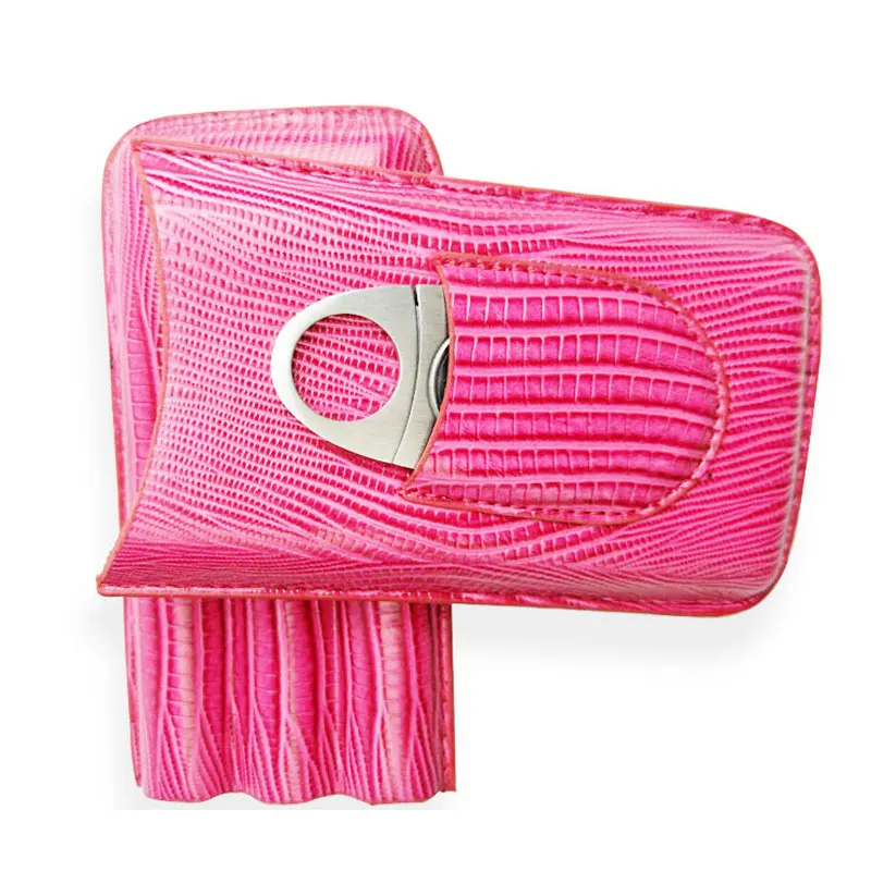 Портативный чехол для сигар хьюмидор 3 шт. тубы крокодиловый узор кожаный