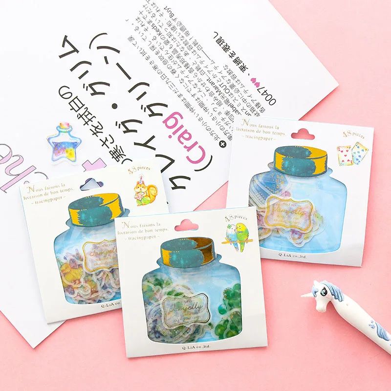 48 шт./пакет милые наклейки с бронзированием Kawaii животные канцелярские наклейки пуля журнал наклейки для детей Diy декоративные Скрапбукинг