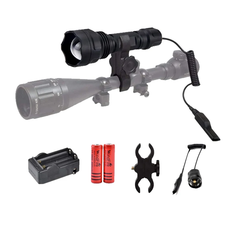 

Tactical Flashlight400m to1000m Infrared Laser 850/940nm LED Illuminator Adjustable Zoom Night Vision For Hunting Airsoft Weapon
