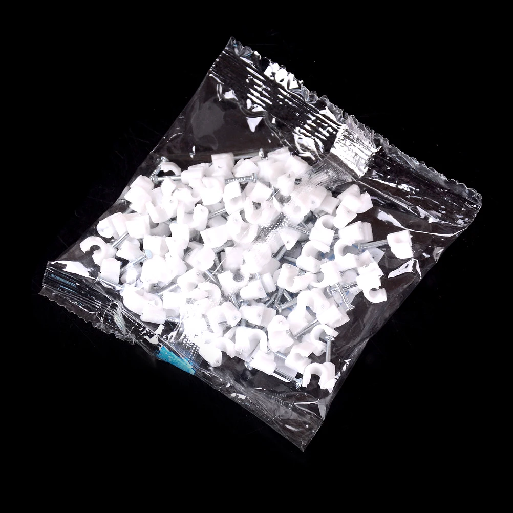 100 шт./пакет Круг Путь круг зажимы для кабеля провода ногтя лак ногтей