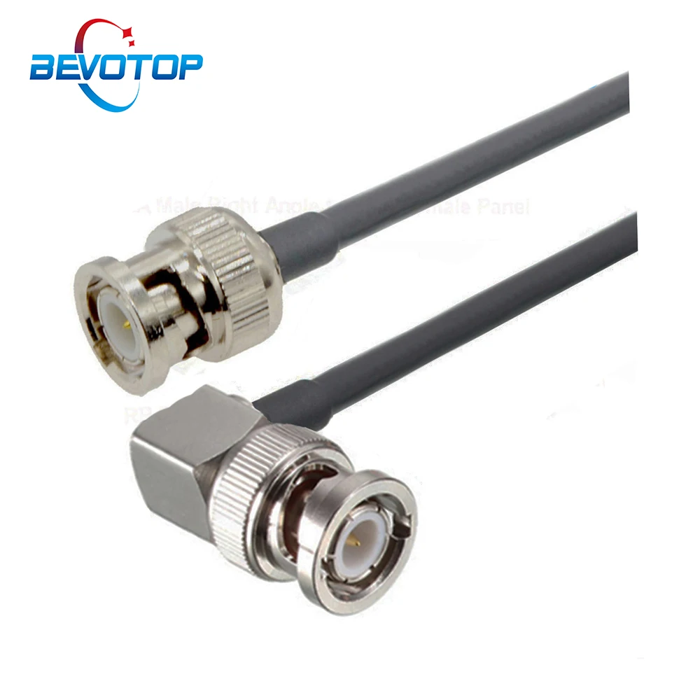 Коннектор BNC папа с коннектором под прямым углом кабель RG58 50 ом RF коаксиальный