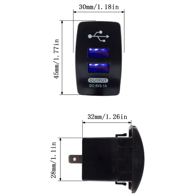 Двойной USB автомобильный прикуриватель 12 В разветвитель зарядное устройство