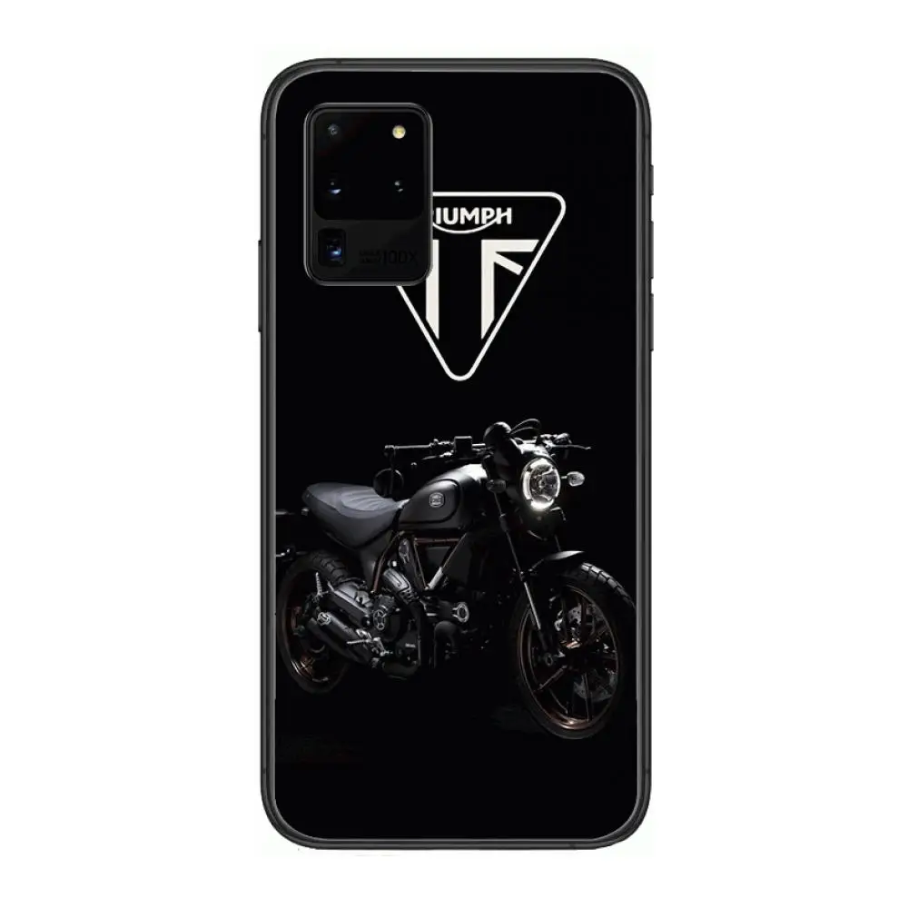 

Popular motorcycle T-TRIUMPH Phone cover hull For SamSung Galaxy S 6 7 8 9 10 20 21 Plus Edge E note 5G Lite Ultra black soft