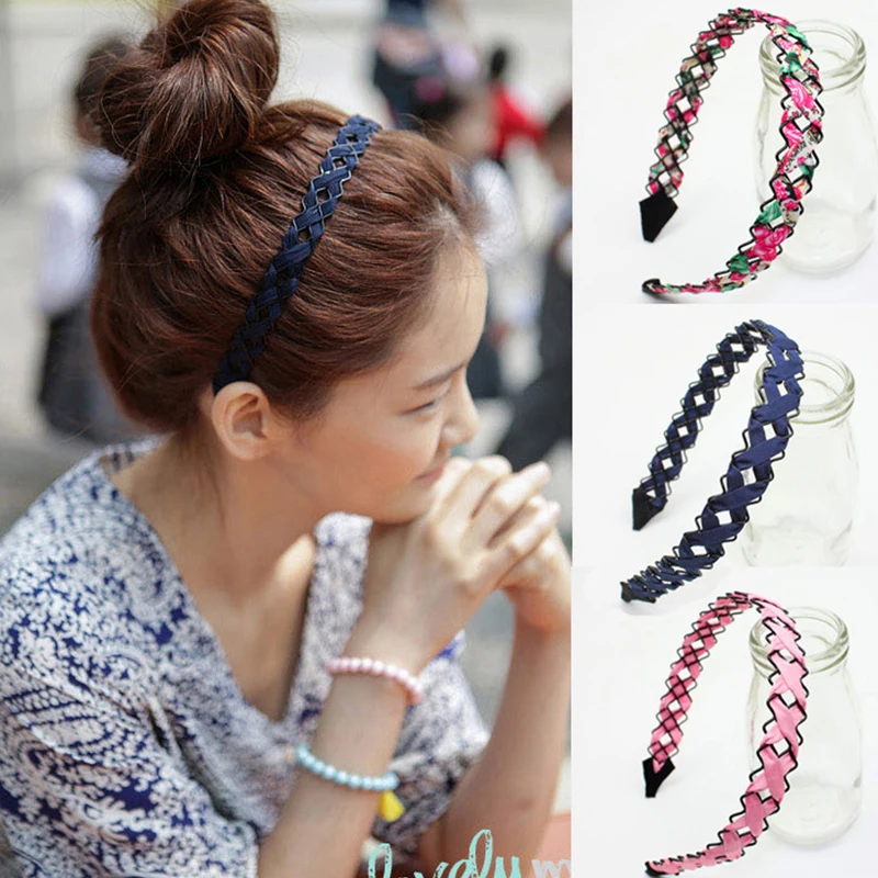 

Hollow Out Soft Handmade Headband Print 4 Colors Graceful Comfortable Hair Accessories Beautiful Valentines Gift 1PC Wide Flower