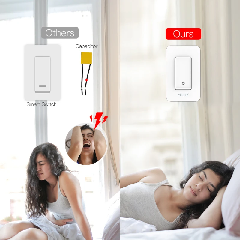 

TUYA WiFi Smart Light Switch Light Control APP Remote Control Works With Alexa And Google Home No Hub Required