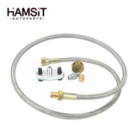 hamsit stainless steel turbocharger supply fuel pipe fittings oil circuit adapter kit for t3 t4 t25 t28 car modification