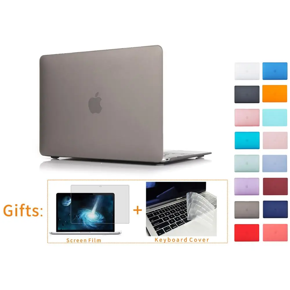 Матовый чехол для ноутбука Apple Macbook Air Pro retina 11 12 13 15 дюймов нового Mac book 3 A1466 корпус +